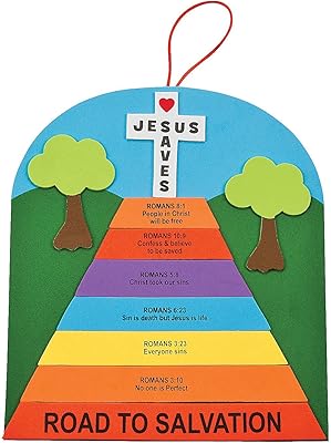 Fun Express Romans Road Sign Craft Kit – DIY Religious Crafts Kids