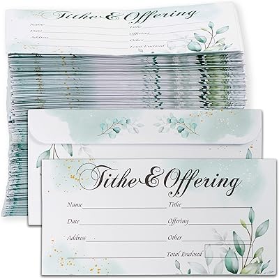 Church Offering Envelopes, 200 Count Cash and Tithing Envelopes for Donations