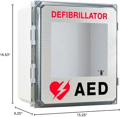 Non-alarmed Outdoor AED Cabinet – Fits All Defibrillators, Schools, Churches