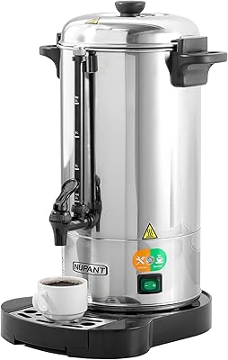 Commercial Coffee Urn 50 Cup/8L Coffee Dispenser with Upgraded Percolator