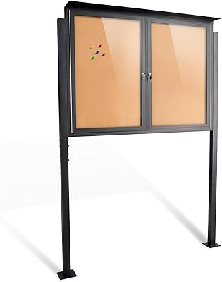 Outdoor Standing Enclosed Bulletin Board 48